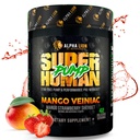 ALPHA LION Superhuman 펌프 전 운동 분말, Nootropic Caffeine & Stim 자유로운 운동 보충교재, Nitric 산화물 승압기, 근육 게인, 에너지 & 초점 (42의 서빙, 망고 Veiniac 풍미)