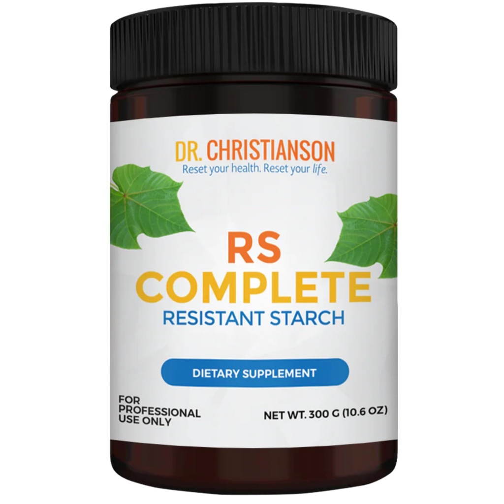 Dr. Christianson RS Complete - 유기 녹색 바나나 가루를 가진 저항하는 전분 분말 - 비 GMO + 낙농 자유로운 섬유 분말 보충교재 - Metabolism Reset Diet (30 서빙/300g)