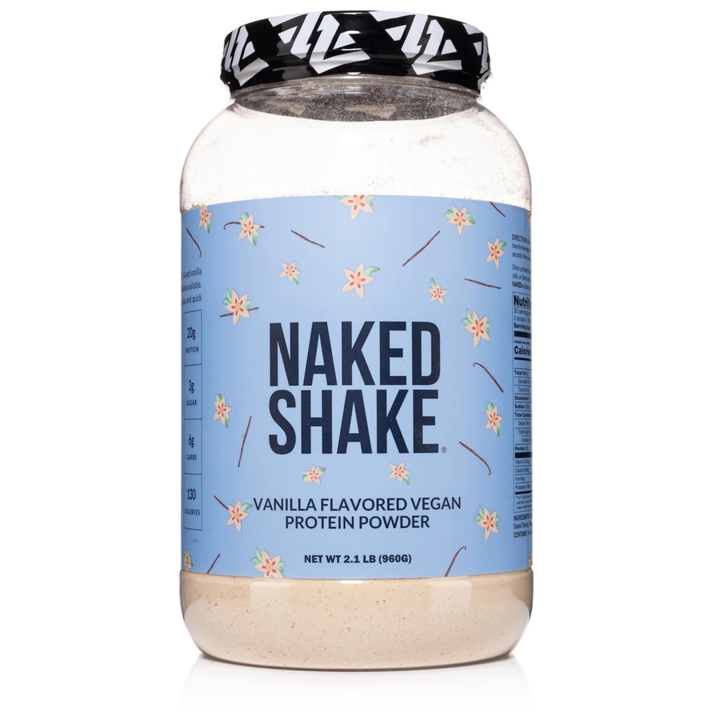 벌거 벗은 Shake - Vanilla Protein Powder - Mct Oil, Gluten-Free, Soy-Free, Gmos 또는 인공 감미료와 식물 기반 단백질 셰이크 - 30 서빙