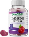 Greenfield Nutritions Halal Immune 지원 Elderberry Gummies 성인 - Halal 아연과 비타민 C 거미와 자연적으로 Immune 시스템을 지원합니다 - 60 Delicious 혼합 Berry Gummies Halal 비타민