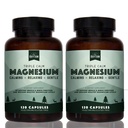 Natural Rhythm Triple Calm Magnesium 150 mg - 2 Pack - 마그네슘 글리세라이드, 말레이트 및 타우레이트가있는 마그네슘 보충. 휴식과 휴식 촉진을위한 캘리브레이션 혼합 - 120 카운트 병