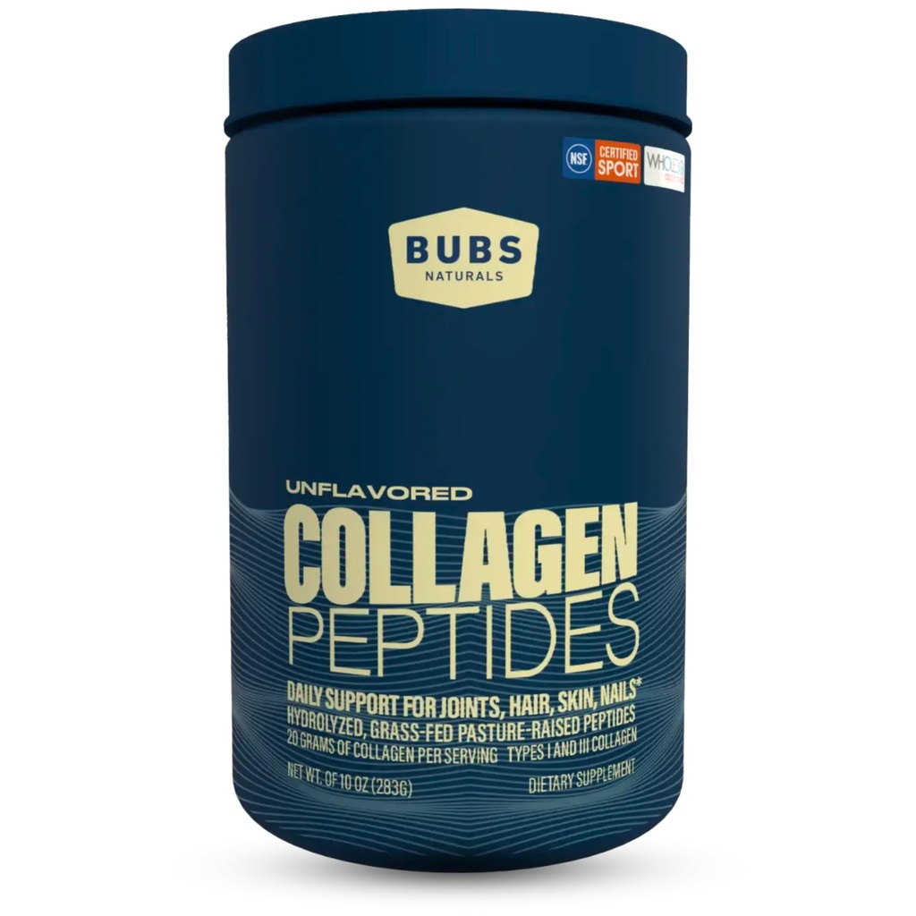 BUBS Naturals Unflavored Collagen Peptides Powder, 관절 및 피부를위한 최고의 단백질, Pasture Raised Grass Fed, Paleo 및 Keto Friendly, Whole30 승인, Non-GMO Dairy & Gluten 무료, 10oz, 14 서빙