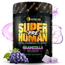 ALPHA LION Superhuman Pre Workout Powder, Beta Alanine, L-Taurine & Tri-Source Caffeine for Sustained Energy & Focus, Nitric Oxide & Citrulline for Pump (21 서빙, 자질라)