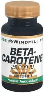 5개의 풍차 BETA Carotene SOFGEL 25000 100SG의 특별한 팩