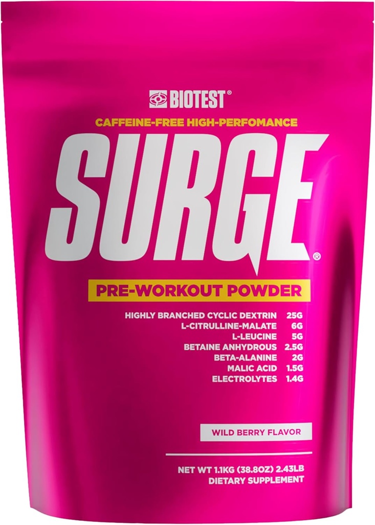큰 파도 전 운동 분말 - 25 g 높게 분지 Cyclic Dextrin, 6.5 g Citrulline Malate, 5 g L 루신, 2.5 g Betaine Anhydrous, 2 g Beta-Alanine, 1.4 g Electrolyte 혼합 - 1.1 Kg