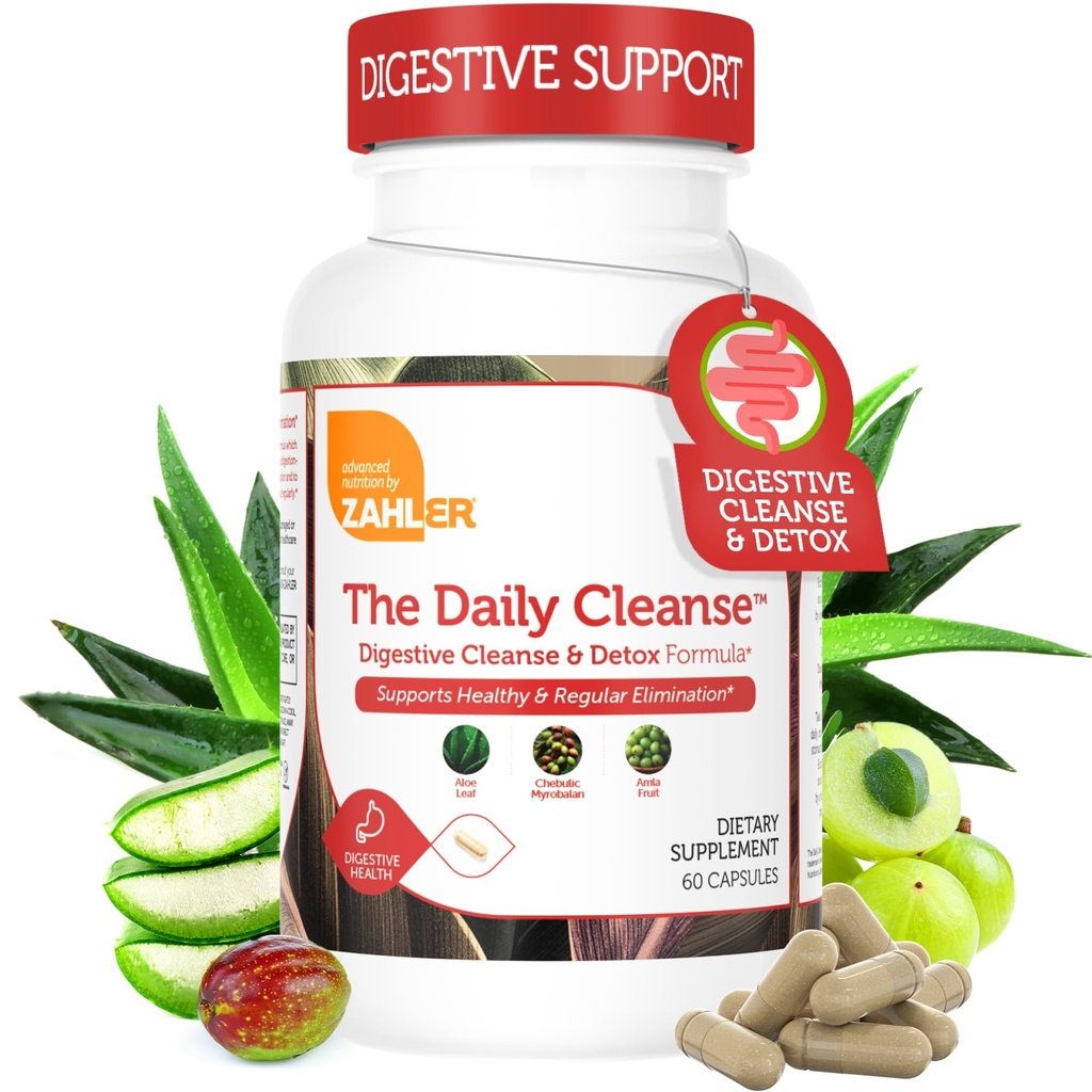 Zahler Daily Cleanse, Digestive Cleanse & Detox Formula는 건강한 정규적인 제거, 60 캡슐을 지원합니다.