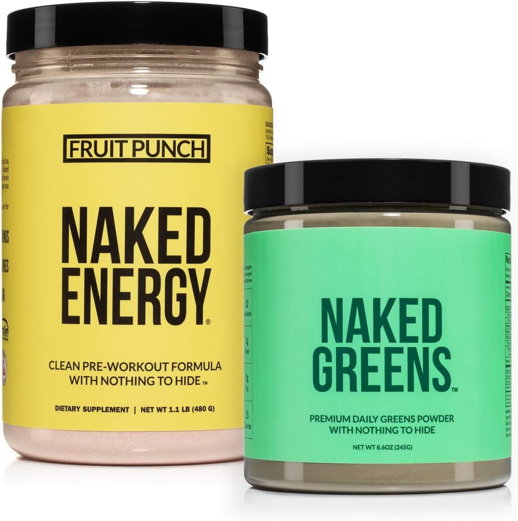 NAKED Vegan Energizing 번들 과일 펀치 에너지 영양 최고 녹색 분말 유기 녹색 보충교재
