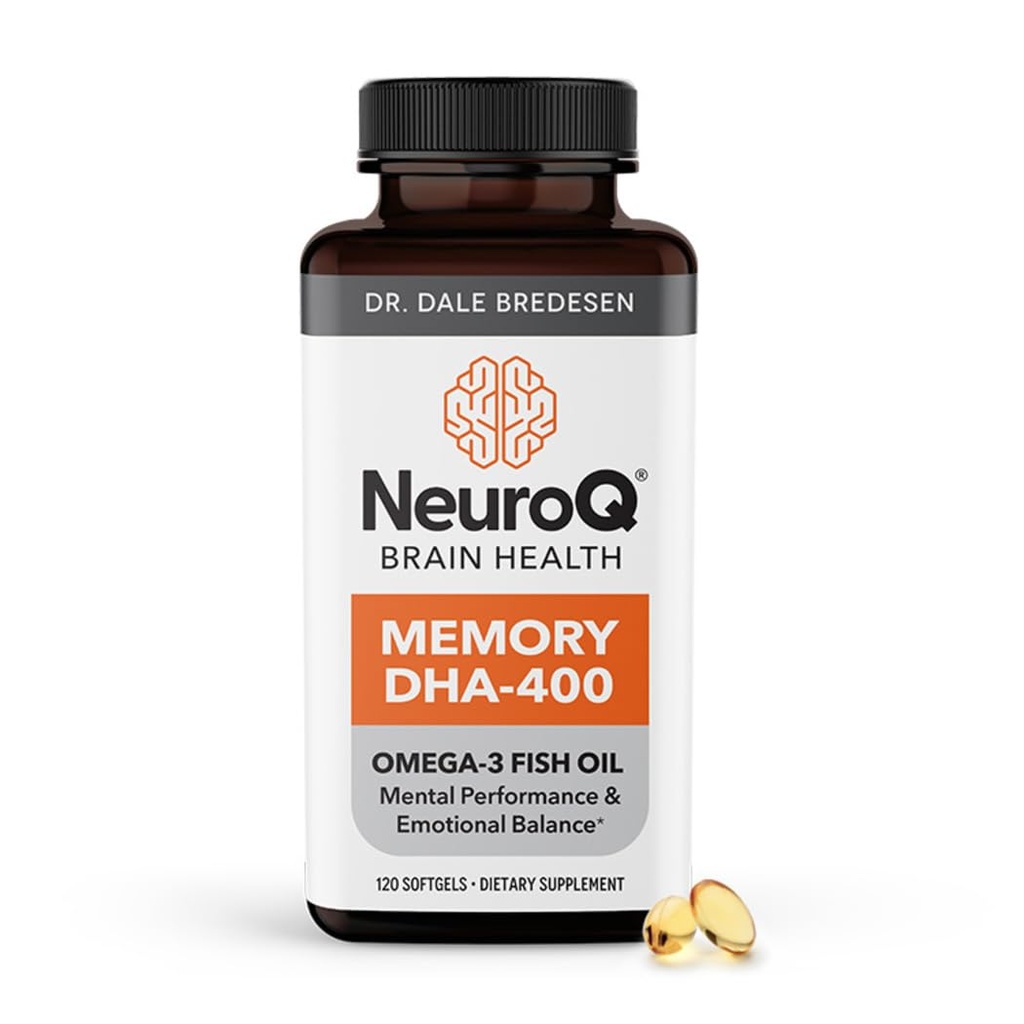 LifeSeasons NeuroQ Memory DHA-400 - Omega-3 Fish Oil Supplement - 정신적 성능 및 균형 - 신경 뇌 건강 지원 - 메모리 손실에 대한 보호 및 초점 개선 - 120 Softgels