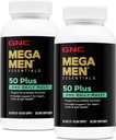 GNC 메가 남자 50 플러스 하나 매일 Multivitamin, 쌍둥이 팩, 병 당 60의 모자, 지원 심장, 두뇌 및 눈 건강