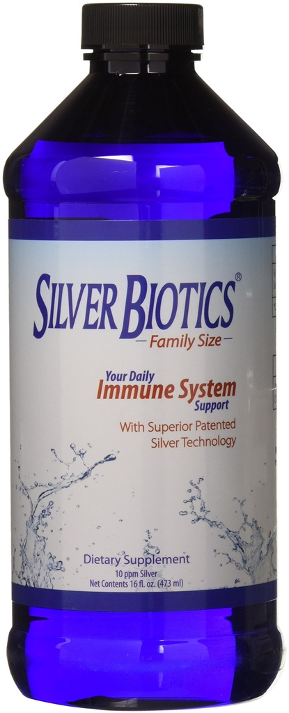 Silver Biotics Colloidal Nano SilverSol Ag4O4 10 PPM 면역 지원 | 바이오 하킹 면역 빌딩 천연 지원 | 16 Fl Oz (패키지 2)