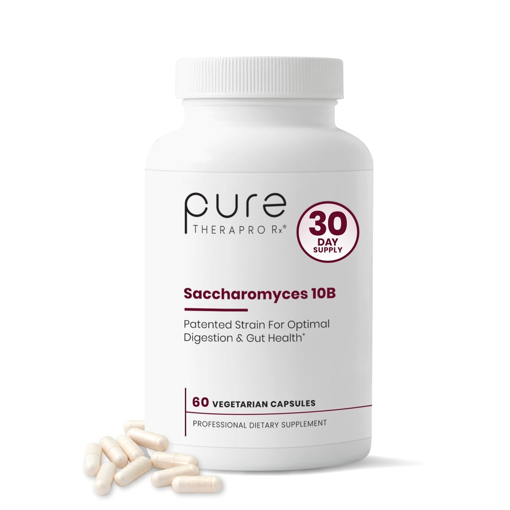 Saccharomyces Boulardii Probiotics 10 억 CFU - 미국에서 제작 | 필러 없음, 특허 변형 : 린사이드 CNCM 남성용 I-3799 프로바이오틱스 | Pure TheraPro Rx - 60 캡슐