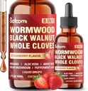 Satoomi 8in1 Wormwood 액체 낙하 검정 호두, 전체적인 Cloves 및 5 더 - 60 일 공급을 위한 60ml