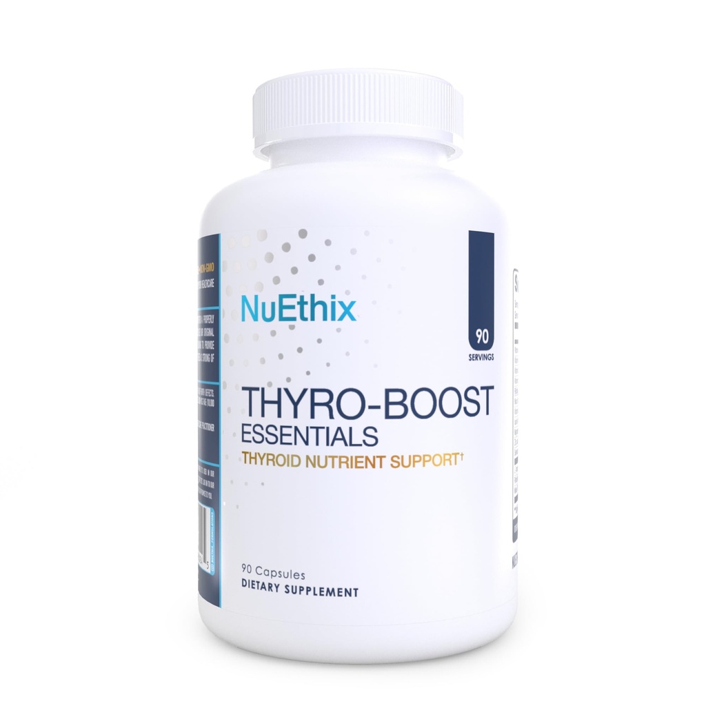 NuEthix Formulations Thyro-Boost Essentials, Optimal Thyroid 기능, 90 캡슐에 대한 지원