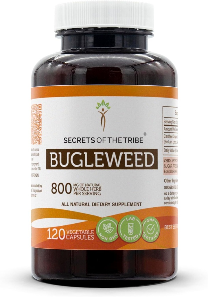 Tribe Bugleweed 120 캡슐, 800 mg, Bugleweed (Lycopus Virginicus) 건조 허브 (120 캡슐)의 비밀