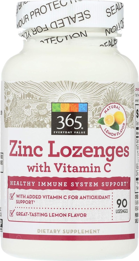 전체 식품 시장의 경우 365, 비타민 C, 90ct 아연 Lozenge