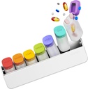 주간 알약 주최자 1 시간 하루 - 여행 알약 상자 7 일, 매일 Medication 비타민 보충 물고기 기름, 휴대용 주 알약 주최자 홀더 분배기, 흰색을위한 큰 의학 알약 케이스 용기