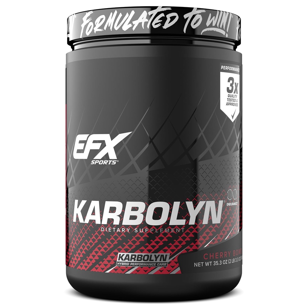 EFX 스포츠 Karbolyn 연료 | 빠른 흡수 탄수화물 분말 | 캐비넷 로드, 지속 에너지, 빠른 복구 | 자극제 무료 | 19 서빙 (Cherry Bomb)