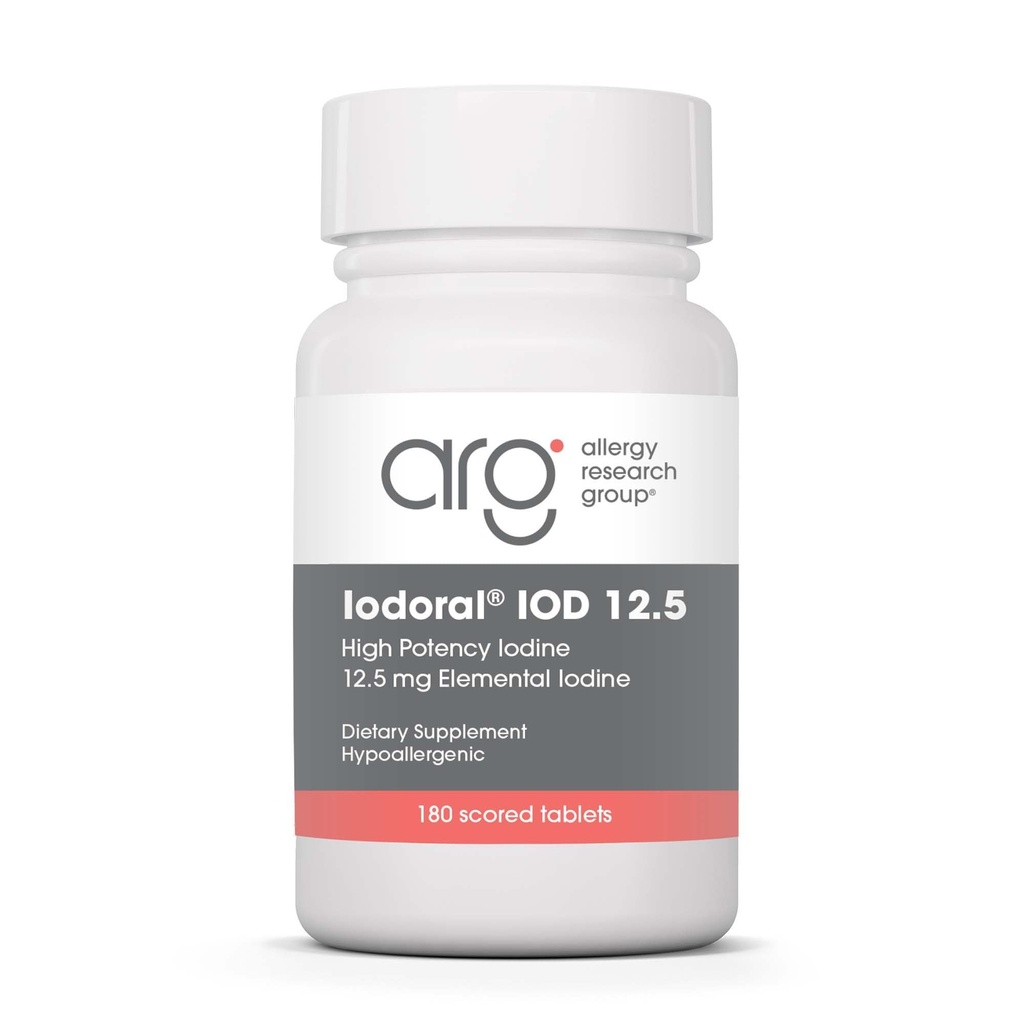 Optimox Iodoral 12.5 mg 보충교재 - Iodine 보충교재, 여성과 남자를 위한 갑상선 지원, Lugol 해결책 알약, 칼륨 Iodide 정제, 매일 광물 단지 - 180 조사