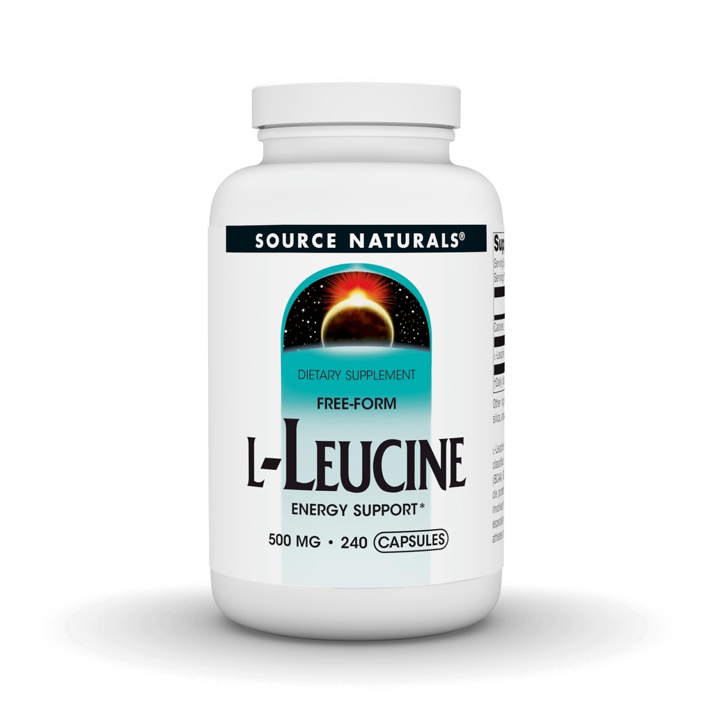 Source Naturals L-Leucine, Energy Support*, 에너지 지원을위한 무료 양식 필수 아미노산 보충 - 240 캡슐