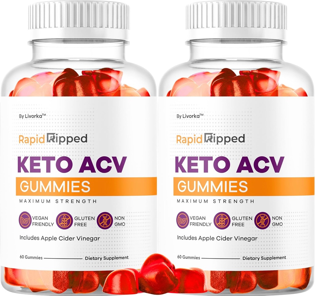 (2 팩) 급속한 Ripped Keto ACV Gummies 지원, Apple Cider Vinegar Gummy 고급 공식 1050MG, 모든 자연적인 Gomitas 검토, 2 달 동안 120 Gummies