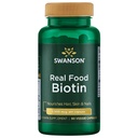 Swanson Real Food Biotin Vitamin B-7 Hair Skin Nail Metabolism Health from Organic Hummingbird Tree Extract Vegan Gluten-Free Non-GMO B7 5000 mcg 90 Veggie 캡슐 (캡)