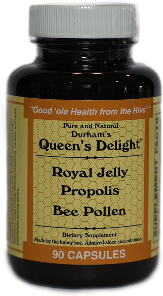 Durham의 여왕의 기쁨 (Royal Jelly 1000mg, Propolis 600mg, Beepollen 1500mg)