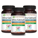 VIT D3 + K2를 가진 순수한 영양 매우 칼슘 1000mg | 270 탭 (90 X 팩 3) | 칼슘 시트레이트 말레이트, VIT D3, K2, Moringa Oleifera, 마그네슘 및 아연을 가진 높게 흡수성 칼슘 보충교재.