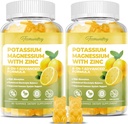 성인을 위한 칼륨 보충교재 Gummies: 칼륨 구연산염 99 mg - 근육을 위한 마그네슘 보충교재, Electrolyte, 에너지