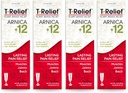T-Relief Arnica +12 크림 자연적인 구호는 허리 통증 합동 Soreness 근육 Aches & Stiffness를 위한 능동태, 여자 & 남자를 위한 전체적인 몸 빠른 행동 구호 - 4개 oz (4 팩)