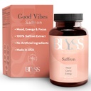Saffron 보충제 - 여성을위한 Saffron 추출물 알약 - Mood, Energy Boost, PMS, Mental Clarity & Metabolism - Non-GMO, 글루텐 무료, 60 Vegan 캡슐