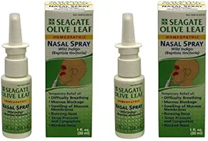 Seagate 제품 Homeopathic 올리브 리프 나살 스프레이 1 온스 병, 2 팩, 1 Fl Oz (팩 2)