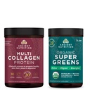 고대 영양 유기 SuperGreens 분말, 25의 서빙 + 다 교원질 단백질 분말, Unflavored, 45의 서빙