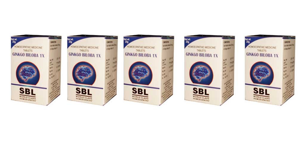 은행나무 Biloba 1x 정제 SBL Homeopathy - 25g (포장 5)