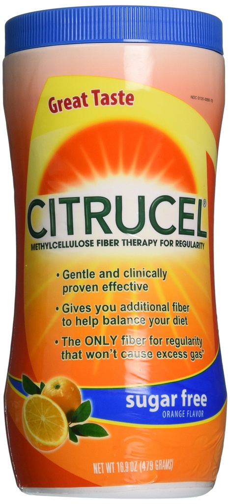 Citrucel 오렌지 설탕 자유로운 Laxative, 16.9 oz
