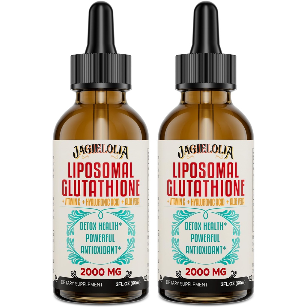 Liposomal 글루타티온 액체 2000MG – 여자 & 남자를 위한 산화 Detox 보충교재, 노화 방어, 간기능 & 에너지, Hyaluronic 산 + 알로에 Vera + 비타민 C, 자연적인 & Vegan, 4 FL.OZ
