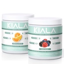Kiala 영양 슈퍼 그린, 유기 녹색 분말, Spirulina & Chlorella Superfood 분말, 설탕 & 글루텐 무료 채건, 스펙트럼 혼합, 열대 슬루시, 혼합 Berry 2 팩