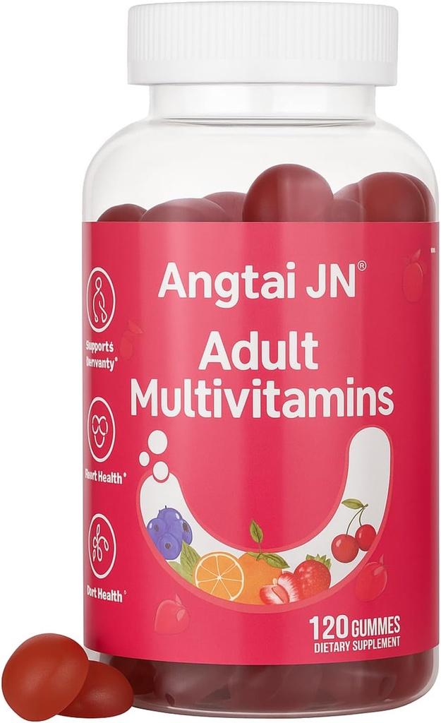 여자 & 남자를 위한 Multivitamin Gummies - 13의 비타민 & 무기물 (A, C, D, E, Biotin, Folic 산, 아연), Vegan 친절한, 지원 면역력, 혼합 베리 풍미, 120의 MultiVites Gummies, 60의 일 공급