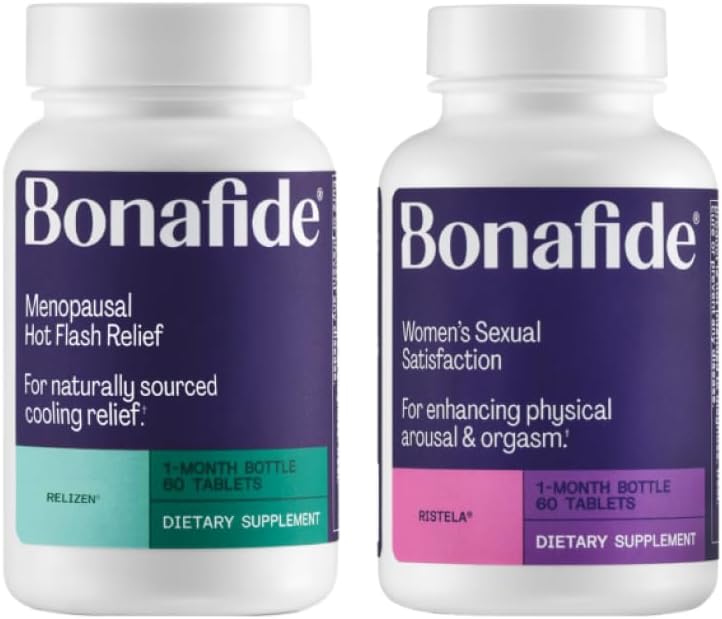 Bonafide Relizen + Ristela - Menopause * + 호르몬 무료, 여성 성 만족을위한 약물 무료 지원 - 1 개월 공급