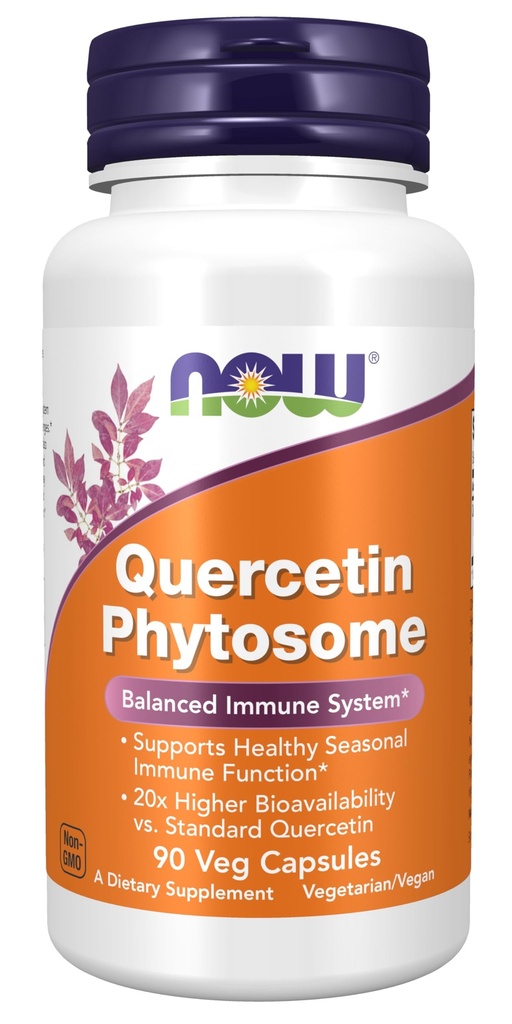 지금 음식 보충교재, Quercetin Phytosome 250mg의 균형을 잡은 면역 체계, 90 Vcaps