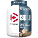 Dymatize ISO100 Whey Protein Powder Isolate, 쿠키 및 크림, 단백질 25g, 5 파운드, 5.5g BCAAs, 120 Cal 미만., 글루텐 무료, 1g 지방, 1g 설탕, 2g Carb (74 서빙)