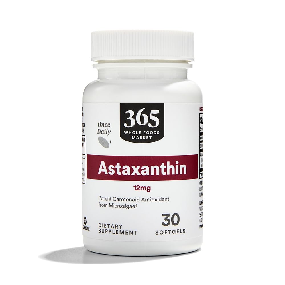 전체적인 음식 시장, Astaxanthin 12mg, 30 ct