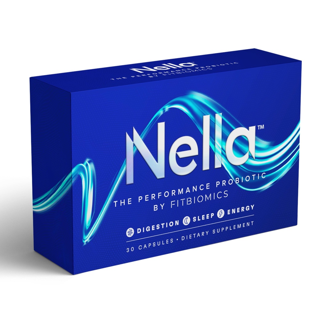 Nella Gut 건강은 여성 & 남자 (30 캡슐), 소화 건강을 위한 에너지 부스트 프로 바이오 틱스, 3 Strains, 매일 Probiotic 알약, 운동 및 회복을 지원합니다