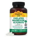 국가 생활 킬레이트 마그네슘 글리세라이드 400mg – 근육 휴식, 에너지, 뼈 및 면역 지원을위한 높은 흡수 마그네슘 보충 – 글루텐 - 무료, Vegan, Halal, Non-GMO Verified - 180 정제