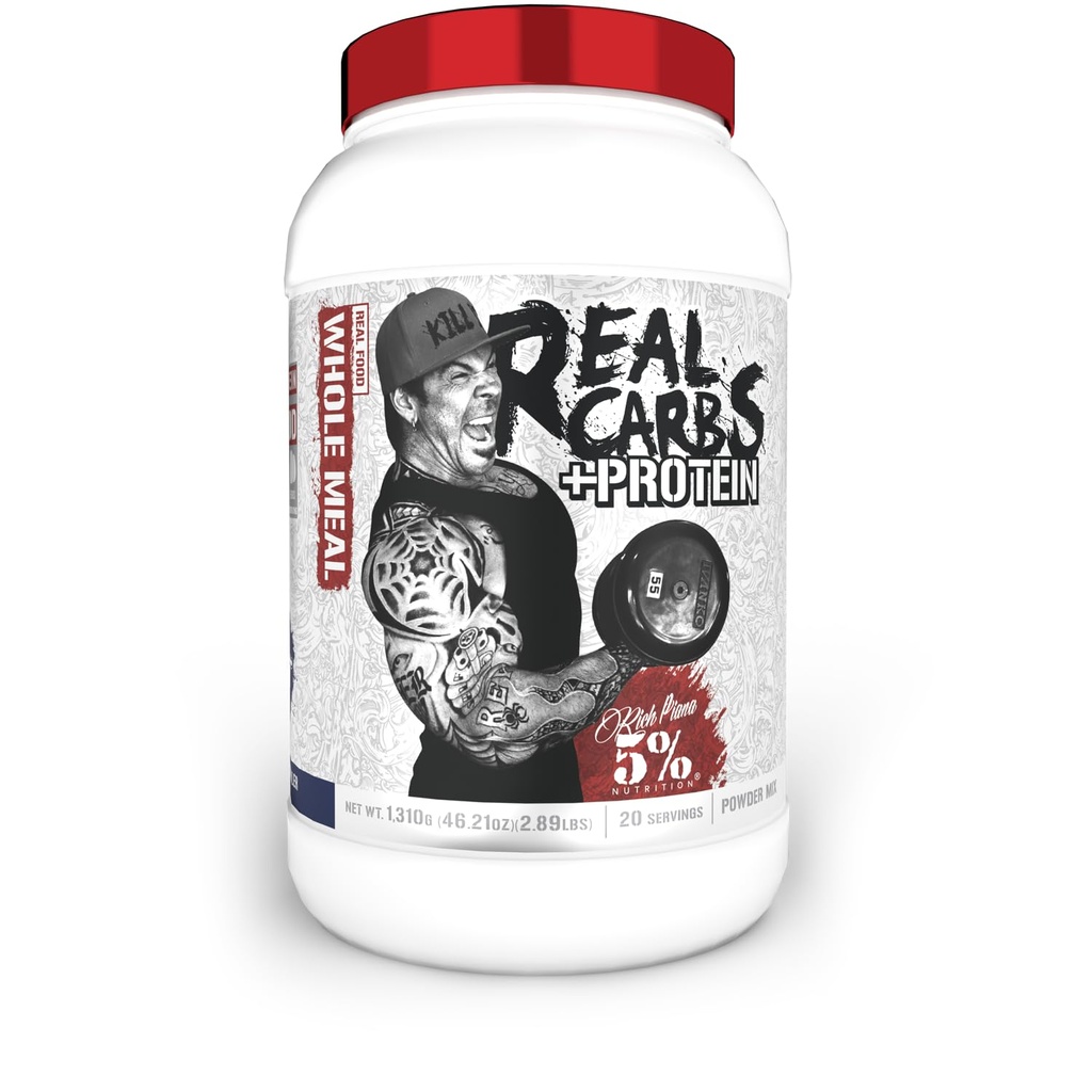5% 영양 풍부한 피아나 Real Carbs + Protein | Clean Mass Gainer Protein Powder | Pre Workout/Post-Workout Recovery Meal의 실제 식품 탄수화물 연료 | 2.89 lb, 20 Srvgs (블루베리 커브러)