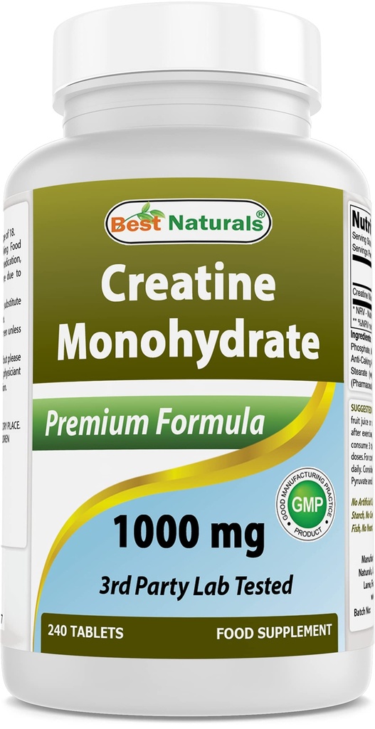 제일 자연적인 크레아틴 Monohydrate 1000 mg 240 정제