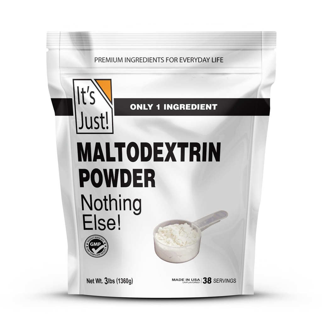 그것은 그냥! - 대량 게인 분말, 100 % Maltodextrin (복합 탄수화물), 지속 에너지, 급속 흡수, 비 GMO, 쉽게 모든 단백질 셰이크에 추가, 3 파운드 / 38 서빙