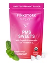 핑크 Stork 유기 PMS는 청소년과 여성을위한 달콤한 지원 - 단순하고 천연 성분 비타민 B6 및 Peppermint - 기간, 소화, 부유, 무드 스윙 - 30 드롭