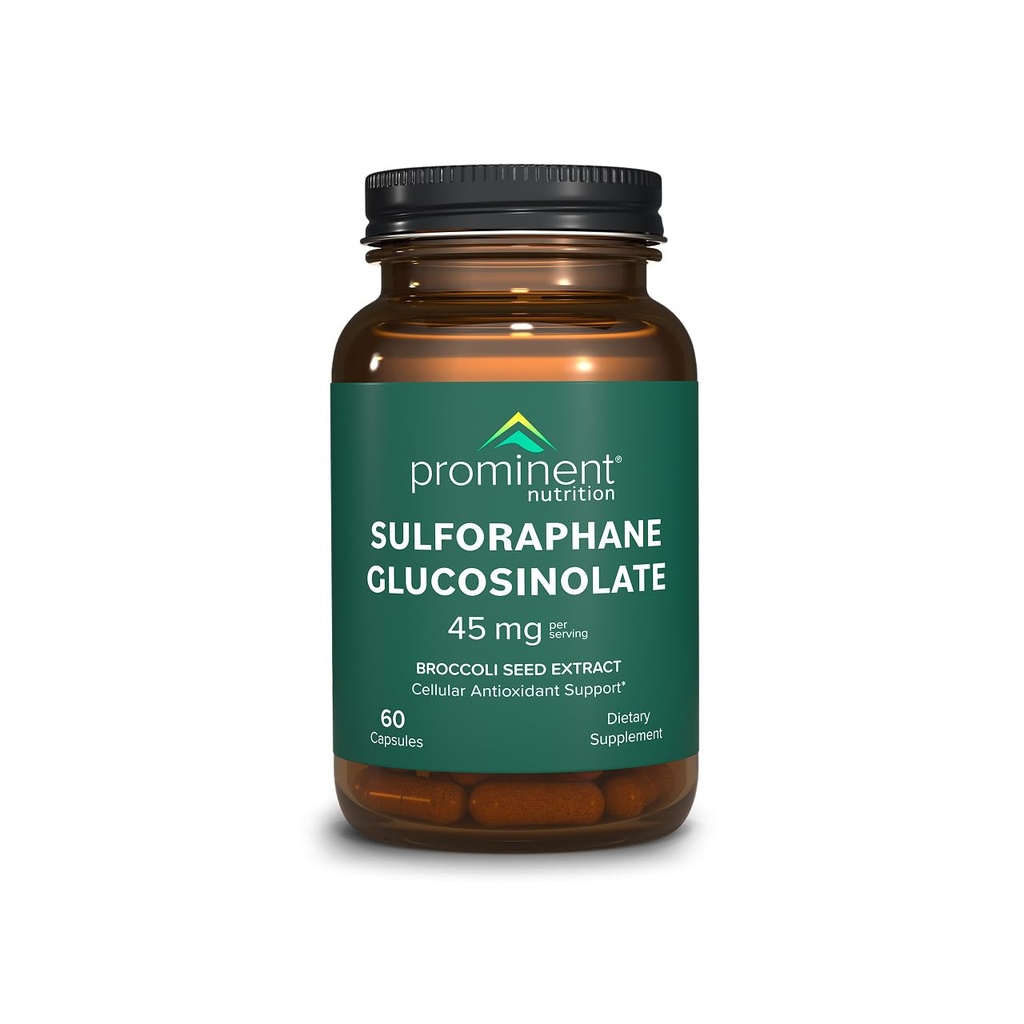Prominent 영양 Sulforaphane Glucosinolate 보충교재, 세포질 산화 방지제 지원, Sulforaphane 보충교재 45 mg, 30 일 공급 - 1 팩