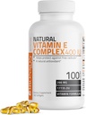 Bronson 자연적인 비타민 E Complex 400 I.U. 보충교재 (d 알파 Tocopherol 플러스 d-Beta, d-Gamma, & d-Delta Tocopherols), 자연적인 산화 방지제, 100 Softgels
