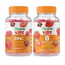 Lifeable Zinc Kids + B Complex Kids, Gummies Bundle - 훌륭한 타스팅, 비타민 보충, 글루텐 무료, GMO 무료, Chewable Gummy
